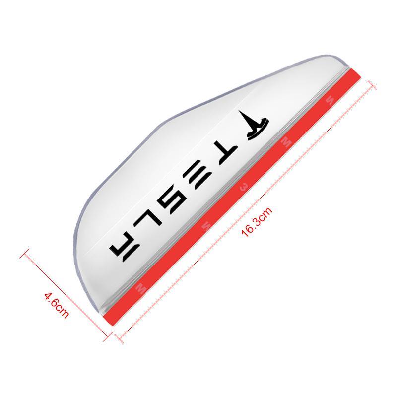 2Pcs Car Rear View Side Mirror Rain Board Sun Visor Eyebrow Guard For Tesla Model 3 S X Y Style Roadster Invader Coil Mod WYE K80