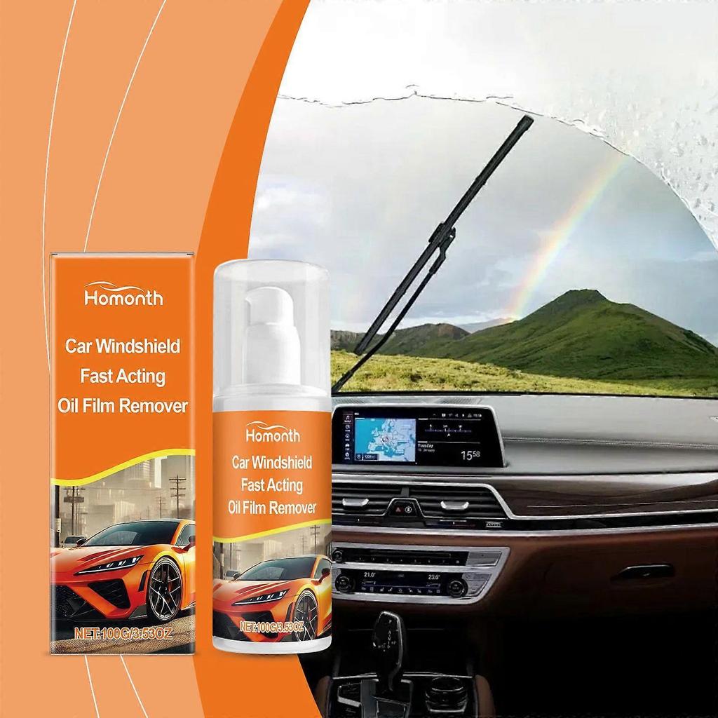 Limited time!!Homonth Oil Film Remover Is A Car Windshield Cleaning, Decontamination, Rainproof, Waterproof And Brightening Cleaner
