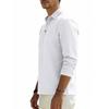 Spring Loose-Fit Solid-Colour Collared Casual Business Men's Long-Sleeved Linen Polo Shirt