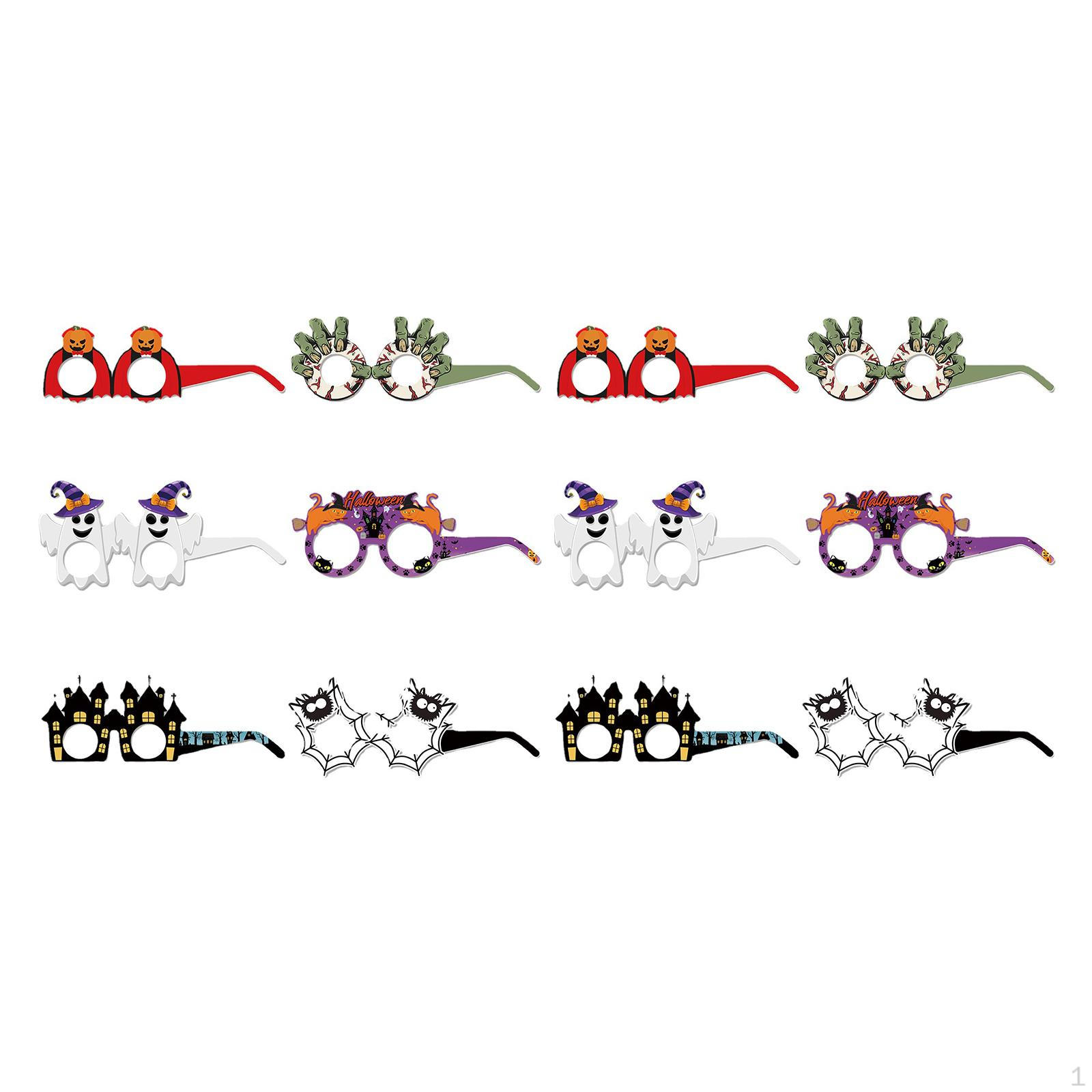 

Хэллоуин очки забавный бумажный фото реквизит ночь новинка игрушка для детской вечеринки 12 pieces