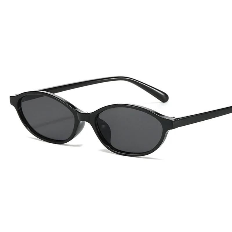 Sexy Small Oval Women'S Sunglasses New Fashion Black Brown Sun Glasses Ladies Shades Trends Summer Unique Eyewear Men