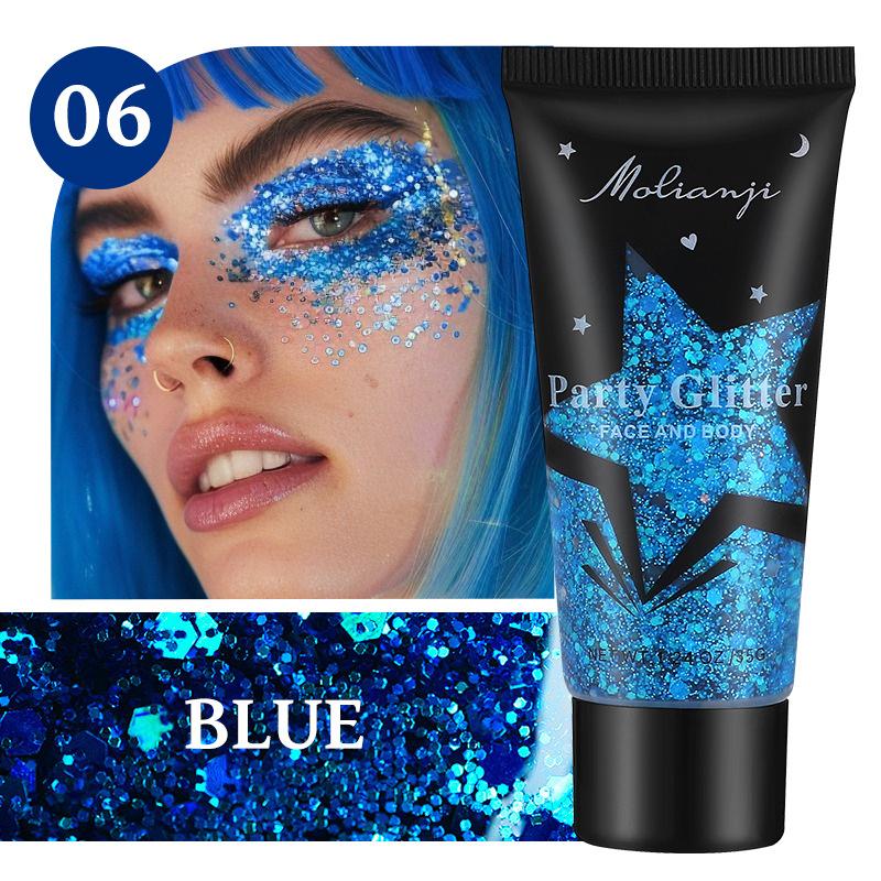 Ombre à paupières Gel Pailletée Nacrée - Maquillage Visage Scintillant pour Scène & Boîte de Nuit, Cosmétique Scintillant Pigmenté Longue Tenue