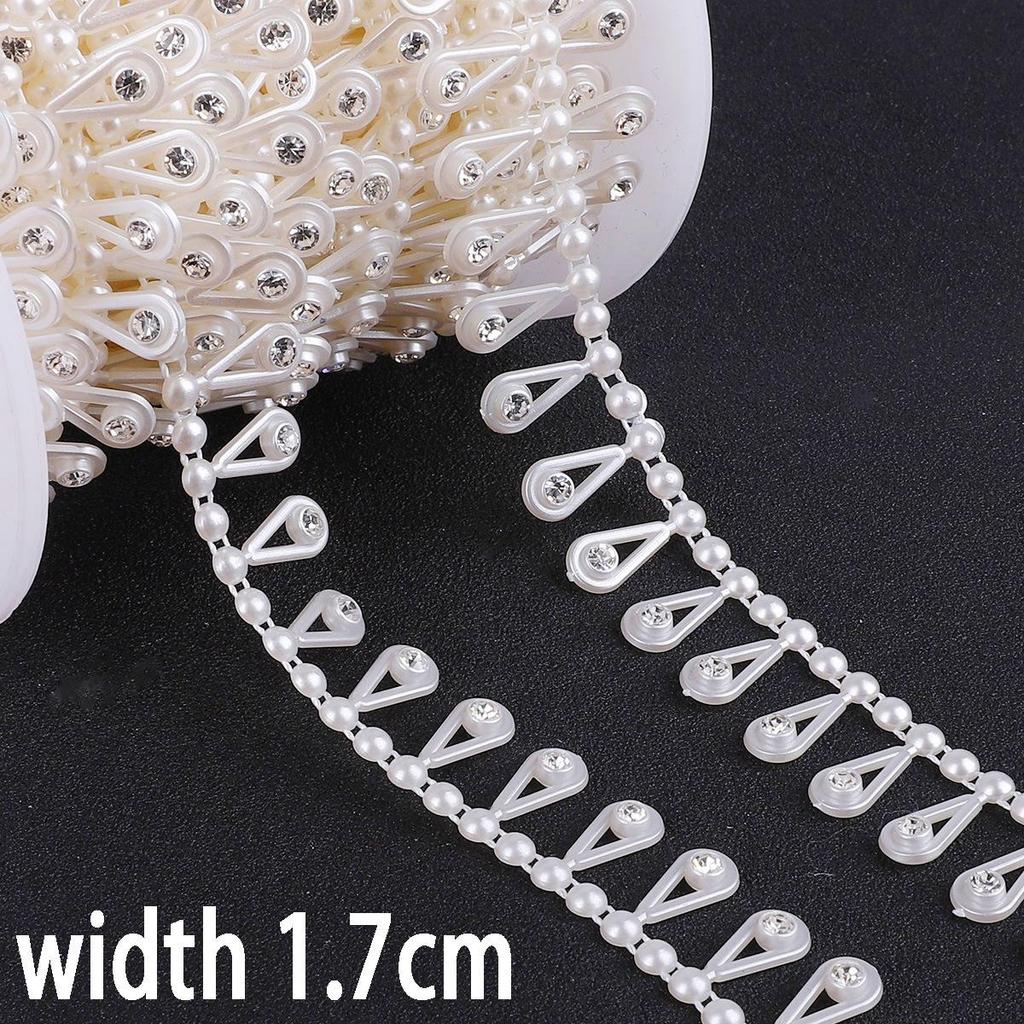 Round Sun Rose Double Pearl Chain for Wedding & DIY Hair Accessories