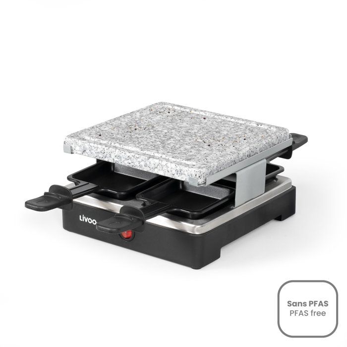 Livoo - Appareil à Raclette - Grill Pierre - 4 Personnes - 600W - Image 4