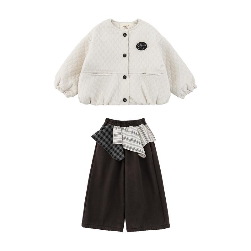 YouYou Girls' 2025 Winter Collection: Quilted Jacket & Plush-Lined Pants