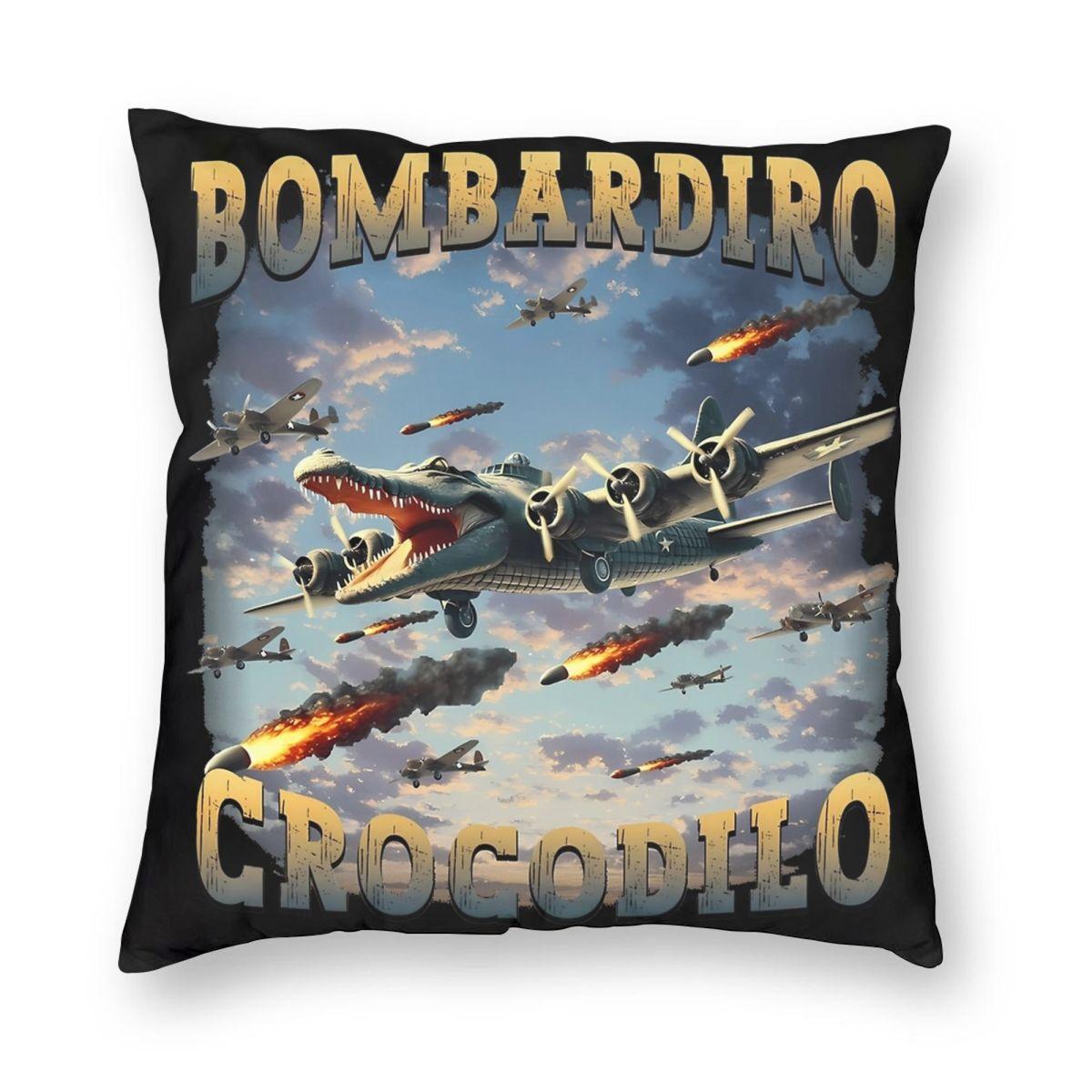 Tralalero Tralala Funny Shark Meme Pillowcase Soft Fabric Cushion Cover Gift Italian Brainrot Memes Pillow Case Cover 12x12Inch
