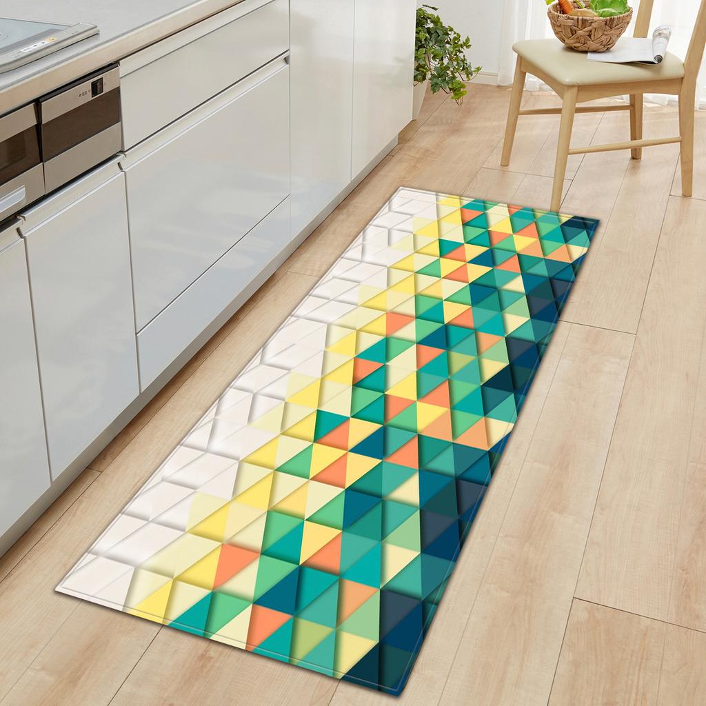 Kitchen Geometric Shape Floor Mat Door Mat Carpet Floor Mat