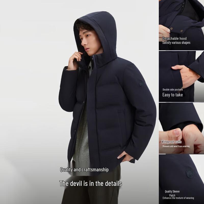 Bosideng B250244113 Short Hooded Goose Down Jacket