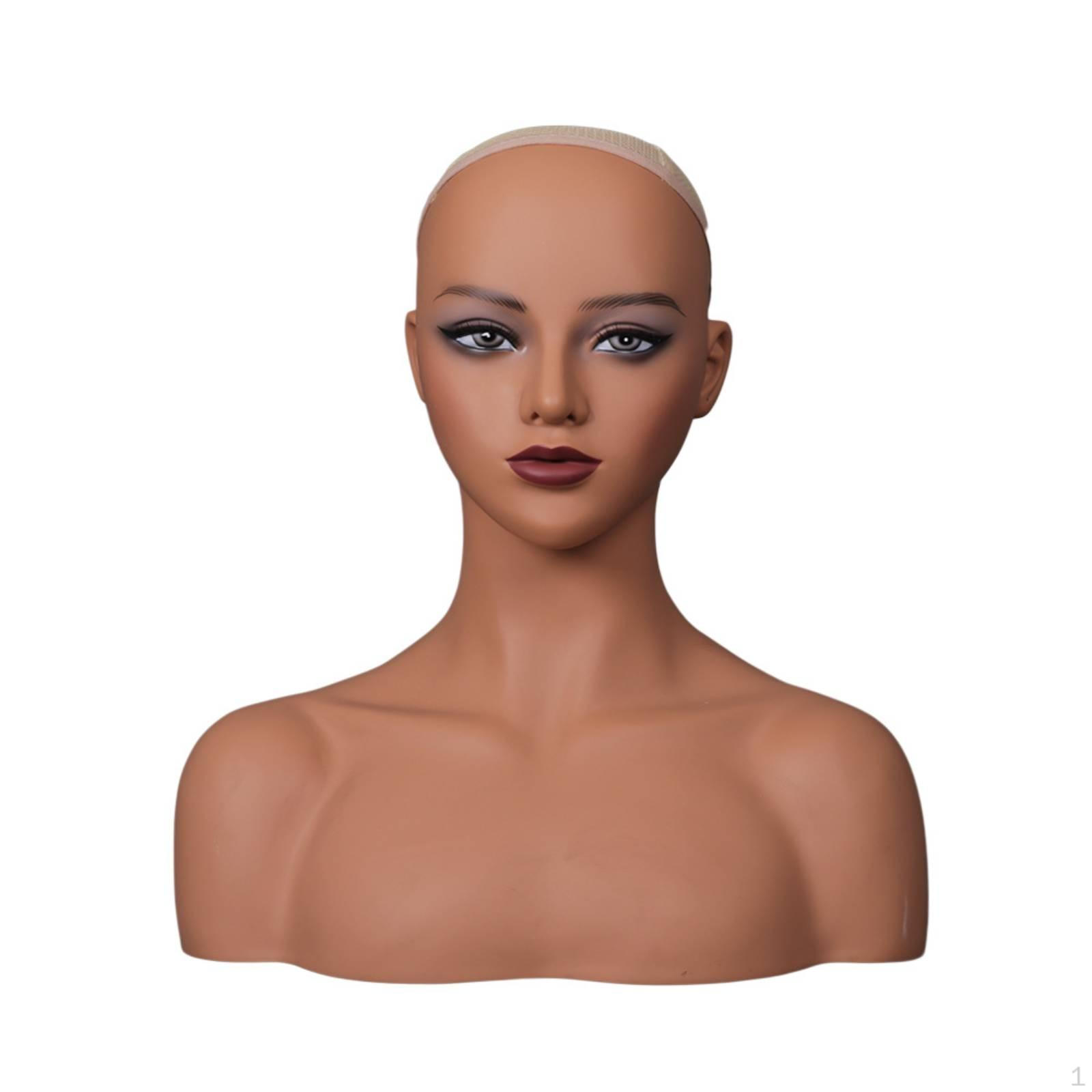 Mannequin Head Realistic Look Hairpiece Display Photography Prop Female Bust Form for Salon
