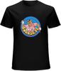 Bullseye T-Shirt Mens Retro Darts TV Show Jim Bowen Bully Blue