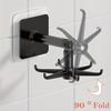 Multifunctional Rotatable Hook 1pc, No Drill Strong Adhesive Sticker Hook, Kitchen Bathroom Utensil Organizer