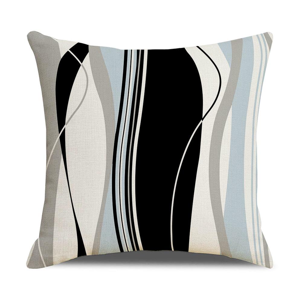 Modern Simple Nordic Ins Style Linen Pillow Case Sofa Pillow Case Home Supplies Contrast Color Pillow Case