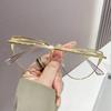 Metal Frame Fashion Cat Eye Plain Glasses Personalised Anti-Blue Light Glasses Luxury  Designer Popular Metal Eyeglasses