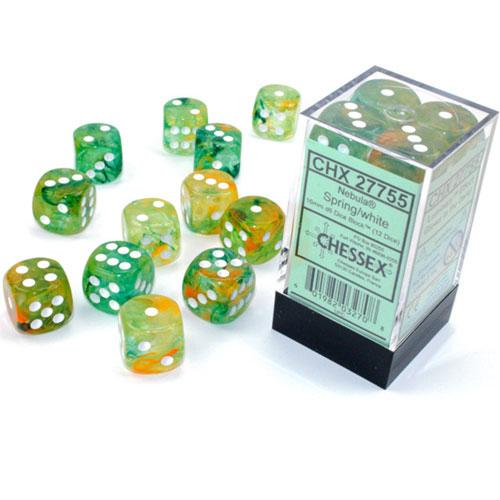 Nebula Chessex 16mm D6 Würfelblock (Frühling)
