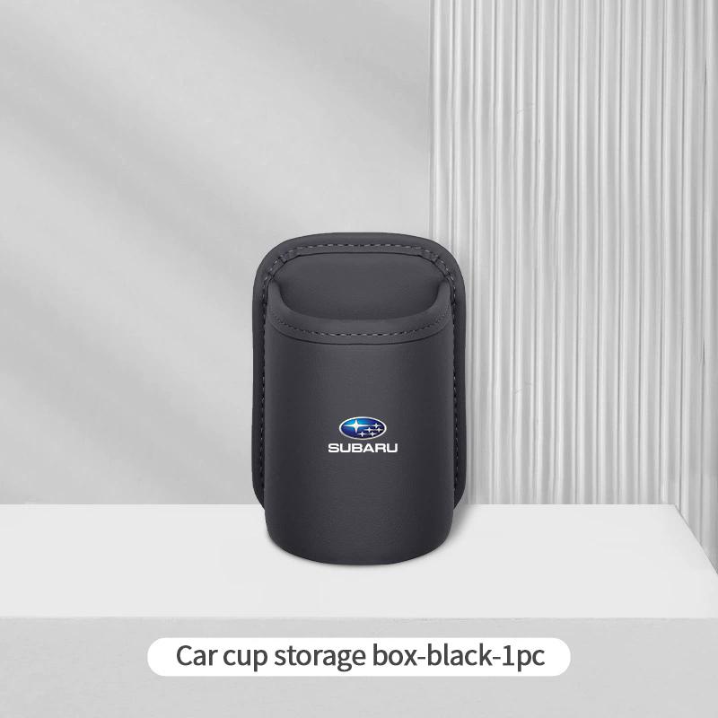 Leather Car Door Side Water Cup Holder Interior Storage Box for Subaru ASCENT BRZ FORESTER IMPREZA LEGACY OUTBACK STI WRC WRX XV siu2