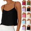 Canotta da Donna Senza Maniche con Spallina Regolabile a Bottoni Girocollo Casual Monocolore alla Moda Gilet Camicia