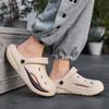 Men's shoes 2025 summer explosion outdoor teenagers daily comfort large mesh thick bottom trend stepping on shit feeling hole shoes