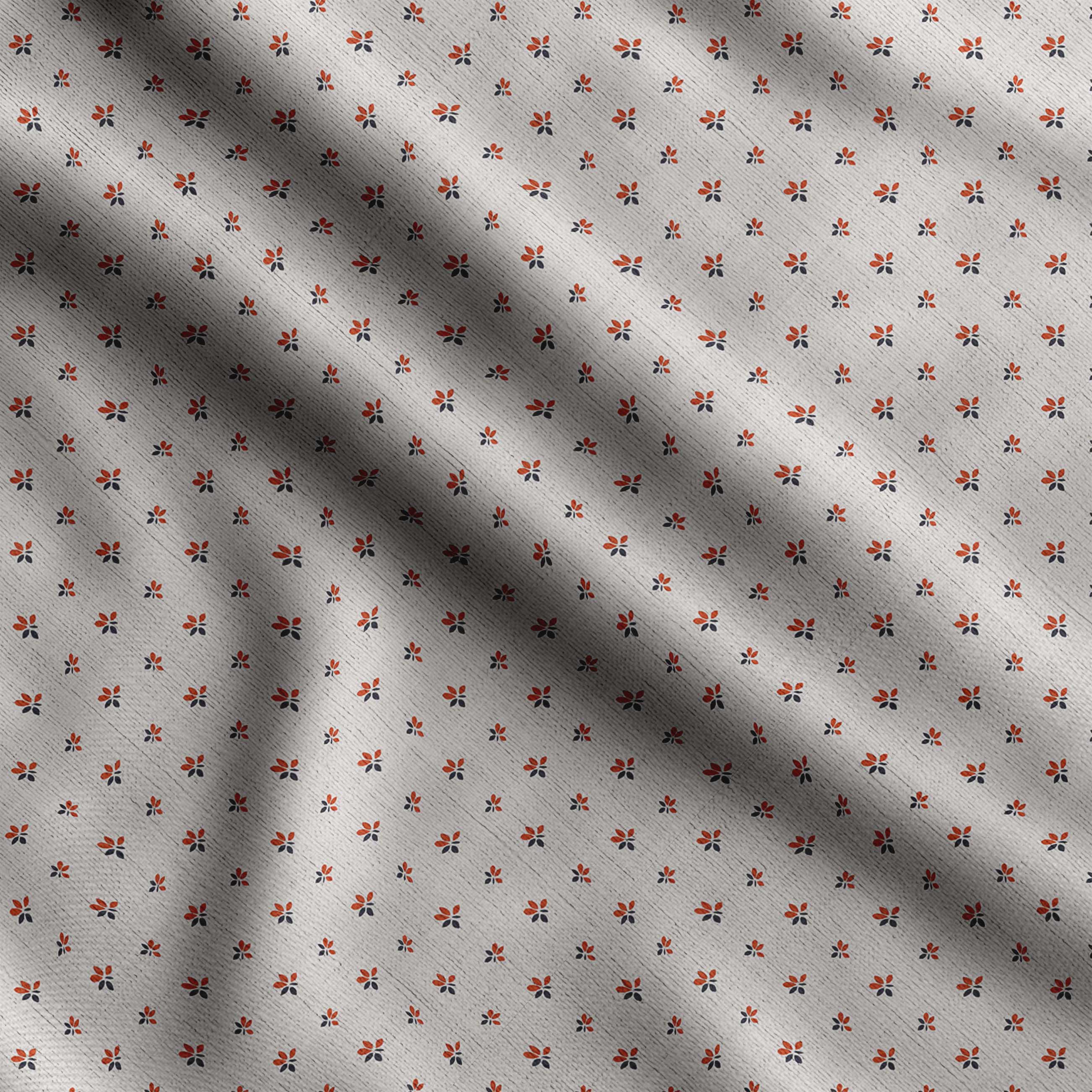 

Soimoi Floral & Leave Print, бавовняний кембрік, стьобальна тканина, що продається у дворі, шириною 42 дюйма, бавовняна тканина середньої щільності, швейні приналежності, 42 Inch Wide - Cotton Cambric білий