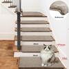 Bullnose Non-Slip Stair Treads -Ultra Plush- Washable Self-Adhesive Carpet Mats, Safety for Elderly & Pets, Peel & Stick Decor