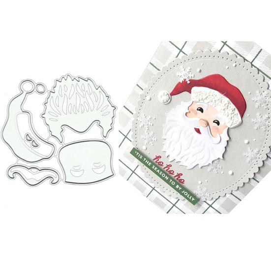 Christmas Santa Claus Shape Cutting Die Holiday Greeting Paper Card Craft Mold