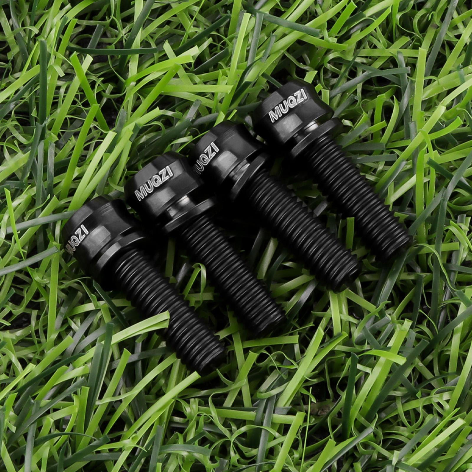 4 шт. Титановые винты для выноса руля велосипеда, Регулировочные винты M6, Велосипедные винты, для M5 15_Black