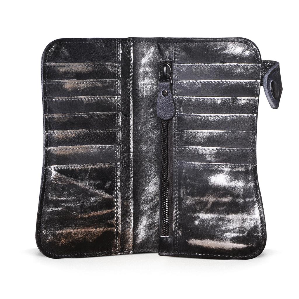 Echtes Leder Luxus berühmte Marke Dargon Emboss Fashion Scheckheft Kette Organizer Brieftasche lange Geldbörse Designer Clutch