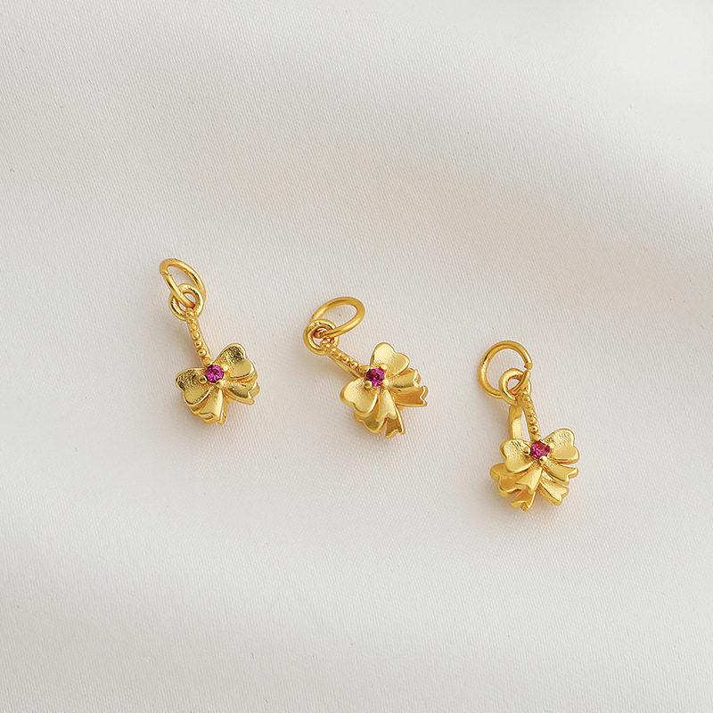 Gold-Plated Zirconia Butterfly Pendant Clip-On Jewelry Accessory