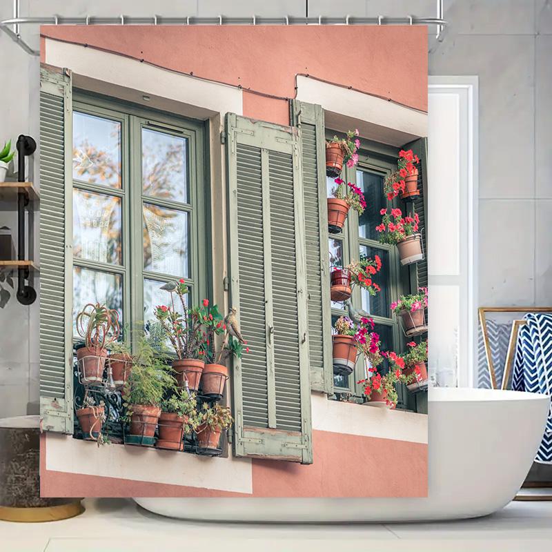 

Vintage Window Planters Rustic Green Shutters For Indoor Outdoor Decoration Flower Boxes With Grids – Handmade Potted Shelves Di W60H190(CM)-1 Pcs
