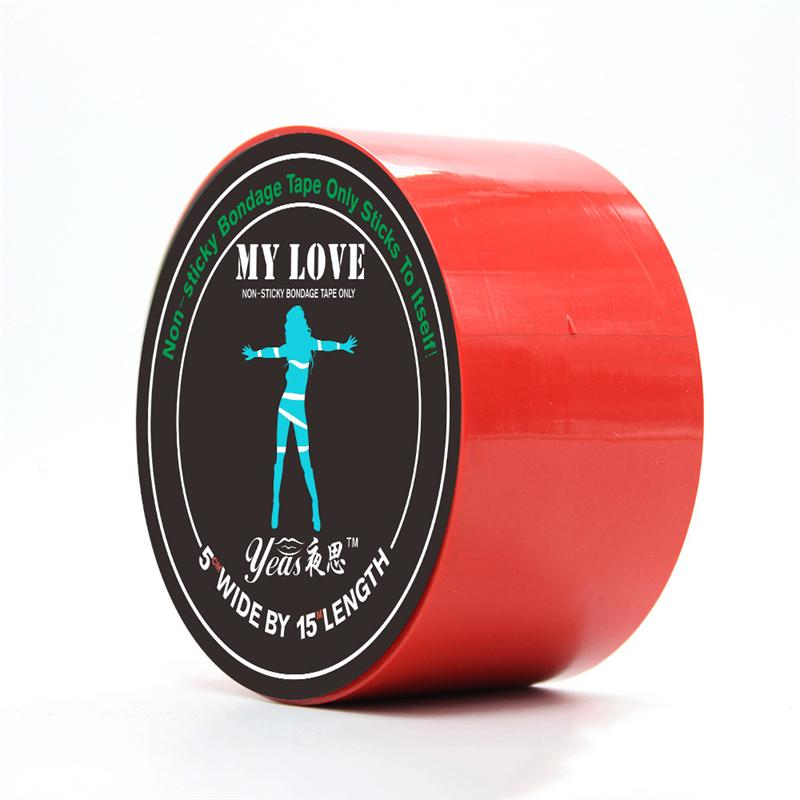 BDSM Fetisch Seil Bondage Tape Sklave Sexspielzeug Provokative Alternative Gebunden Selbstklebendes Klebeband Augenbinden Rollenspielgeschirr