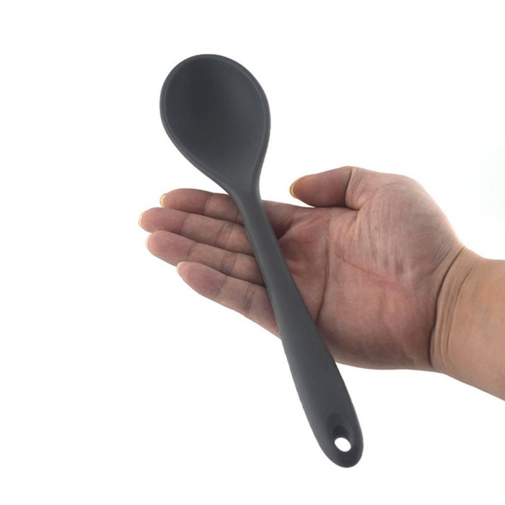 Long Handle Honey Ice Cream Yogurt Silicone Cooking Spoon Soup Spoon Kitchen Tool Stirring Spoon