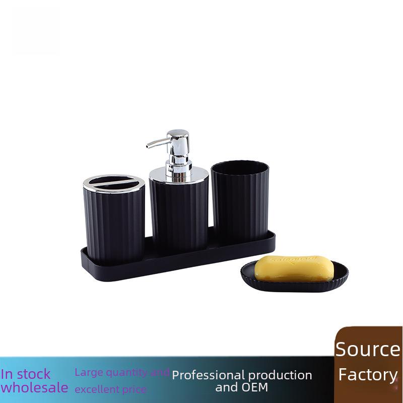 Five-Piece Bathroom Set with Gargle Cup and Toiletries Tray