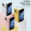 Luxury Fashion Solid Candy Color Folding Case for Xiaomi Mix Fold 4 Skin Feel Anti-Fall Screen Protective Lens Shockproof Full Protect Cover