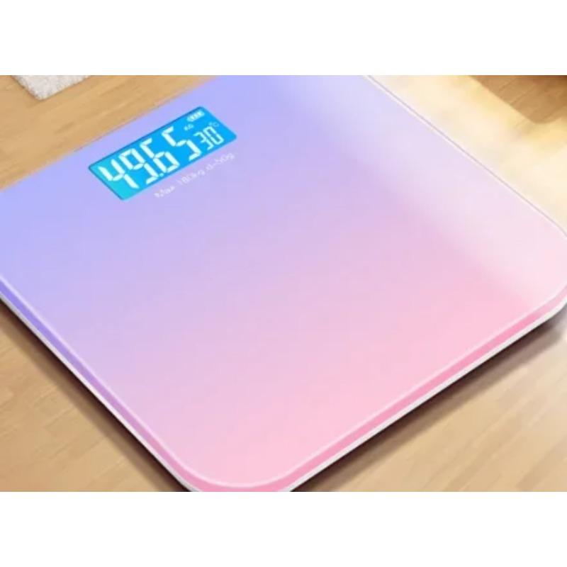 Gradient Color Intelligent LCD Electronic Scale Digital Display Glass Weight Scale Balance Body Health and Weight Loss Battery