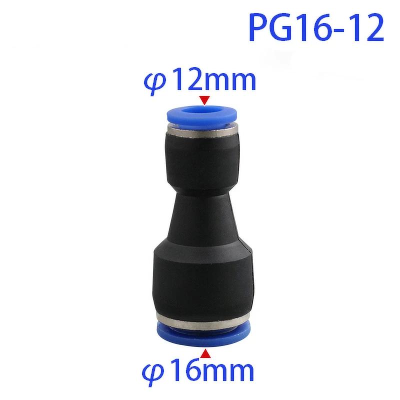 Pu Pneumatic Fittings Plastic Connector PG 4mm 6mm 8mm 10/12/14mm 16mmAir Water Hose Tube Push In Straight Gas Quick Connectors