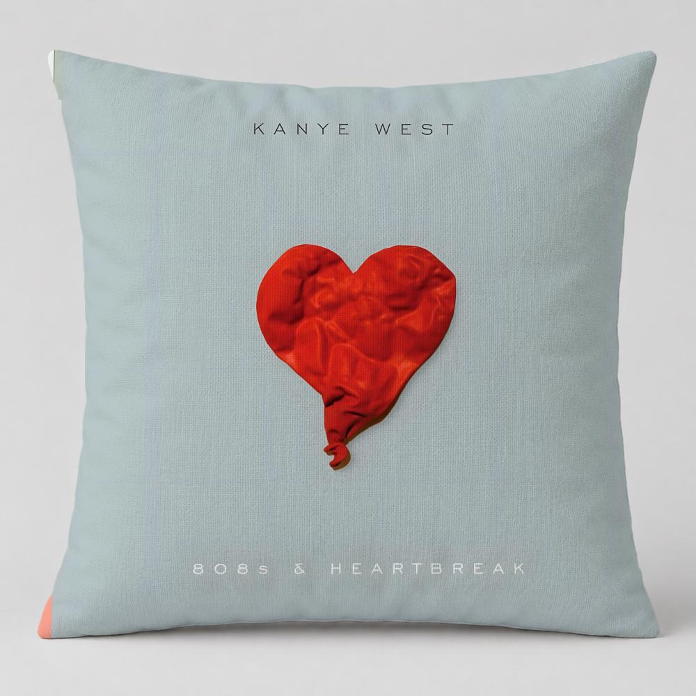 Celebrity Kanye Omari West Cushion Cover Short Plush Cushion Cover Double Sided Print Washable Sofa Pillowcase Home Decor Gift