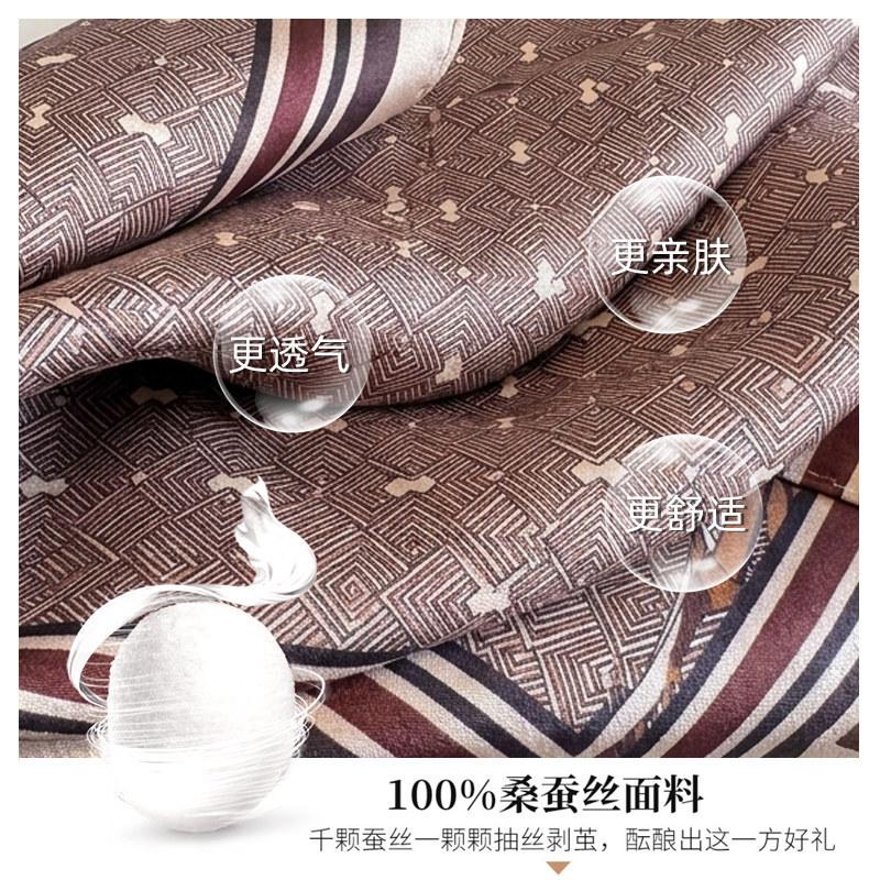 British style spring autumn winter men's and women's silk small square scarf plaid brown small silk scarf mulberry silk scarf