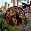 Scary Cat Halloween Decorative Static Cling Glass Sticker, Window Party Decoration Wall Car Sticker Window Decoration#47