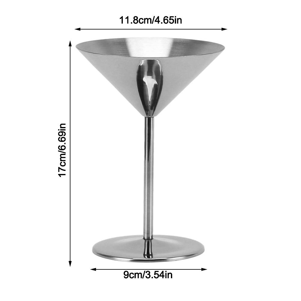 2pcs Shatterproof Stainless Steel Wine Glass Stainless Steel Champagne Goblet Bar Use