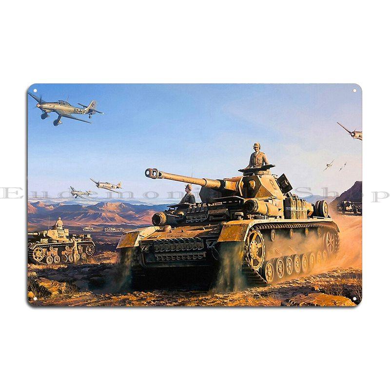 Panzers Mark Iv Metal Plaque Poster Wall Cave Cinema Wall Cave Garage Decoration Create Tin Sign Poster