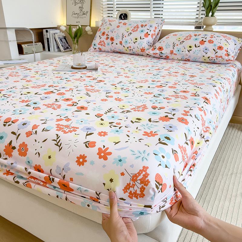 New Double Layer Gauze Fitted Sheet Single Piece All-inclusive Bedspread Sheet Mattress Protector Fitted Sheet