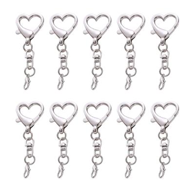 Pingente de Chaveiro Único em Forma de Coração Pingente de Chaveiro Fashion em Forma de Coração com Fecho de Lagosta para Entusiastas de DIY