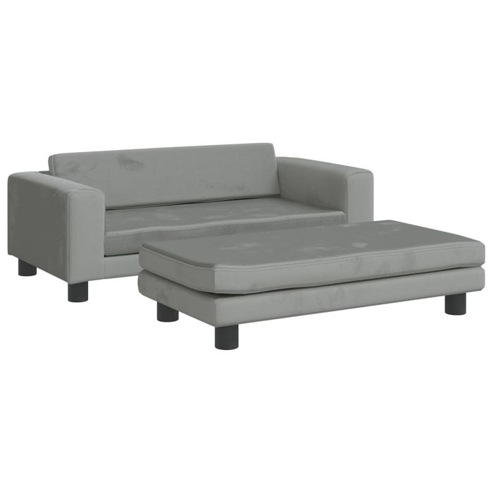 Dog Sofa with Extension Light Grey 60x100 Cm