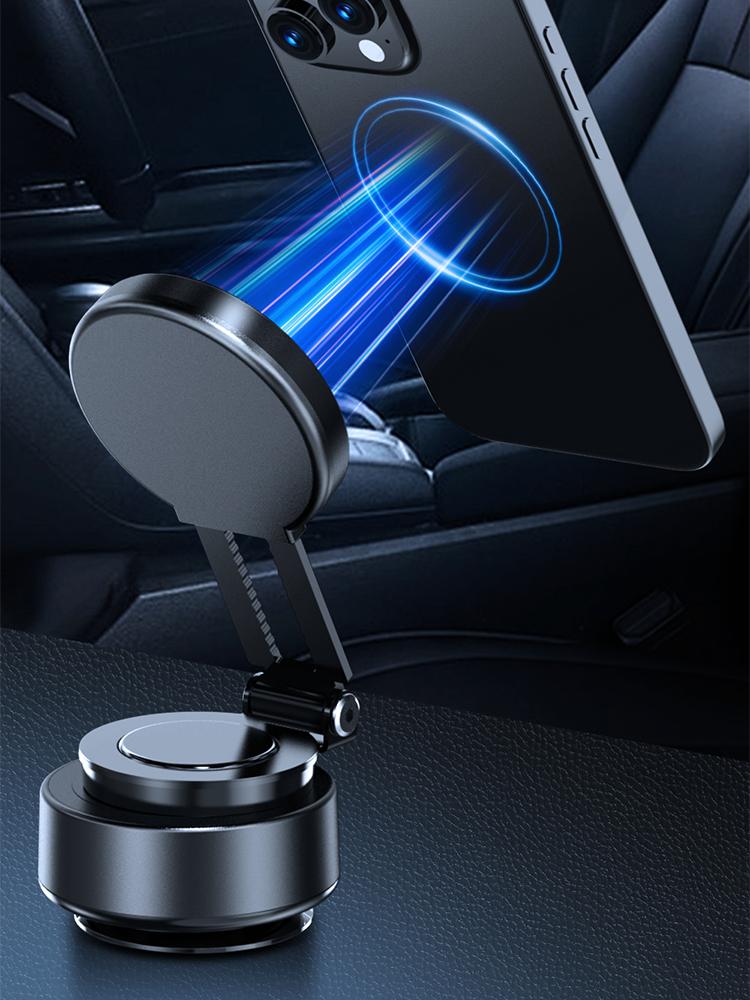 Für Magsafe Autohalterung Magnetisch 360° Drehbar Faltbar Elektrischer Vakuum Schwenkständer für Iphone 16/15/14/13/12 Plus Pro Max Mini