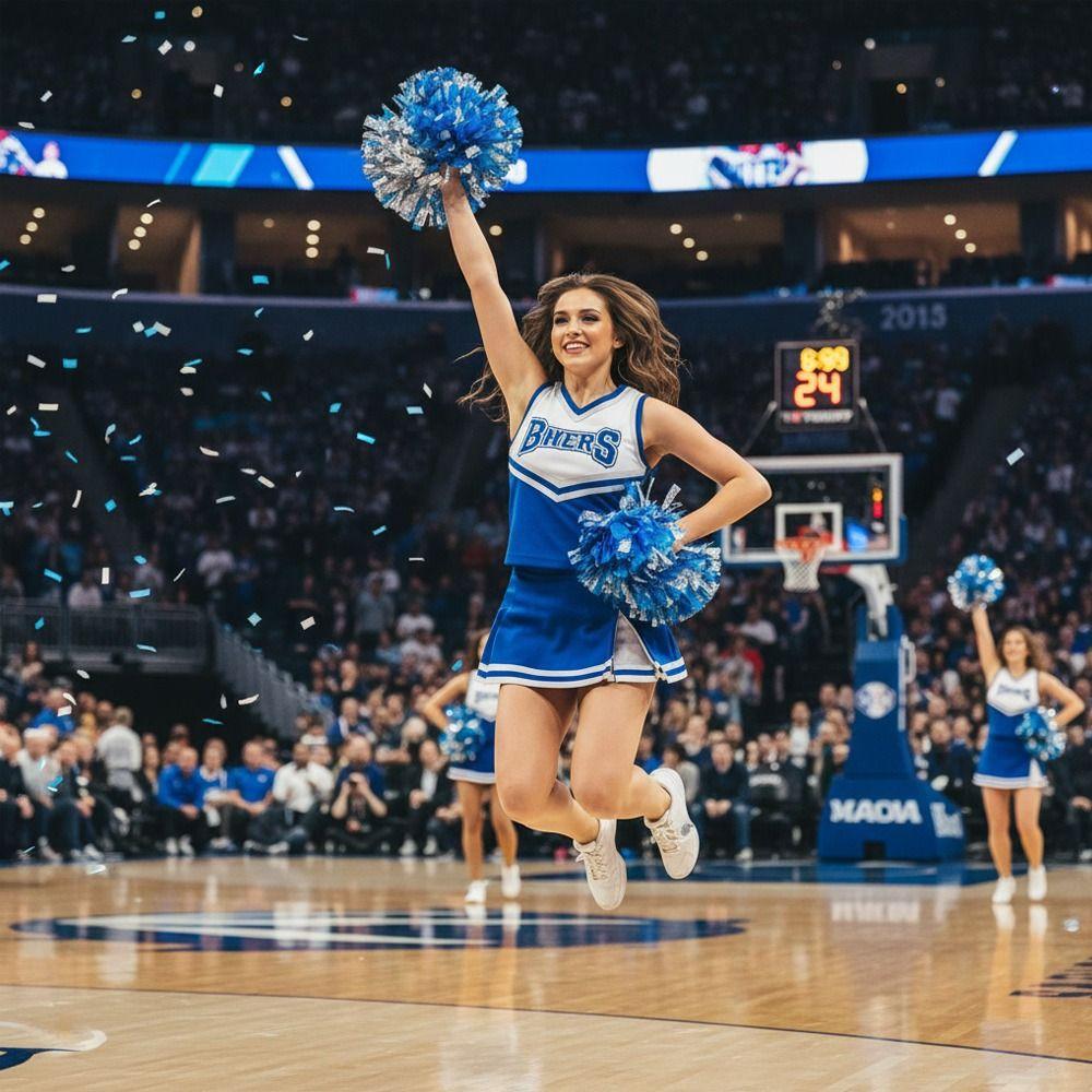 Multicolors Cheerleader Pom Poms 30cm*37cm Cheerleading Ball  Cheerleading Events