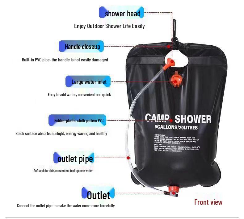 Folding Outdoor Camping Shower Bag – Portable Water Storage for Travel & Picnics