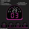USB Powered Digital Alarm Clock with Ambient Light Temperature Date 3 Levels of Brightness Desktop Clock Dimmable LED Clock