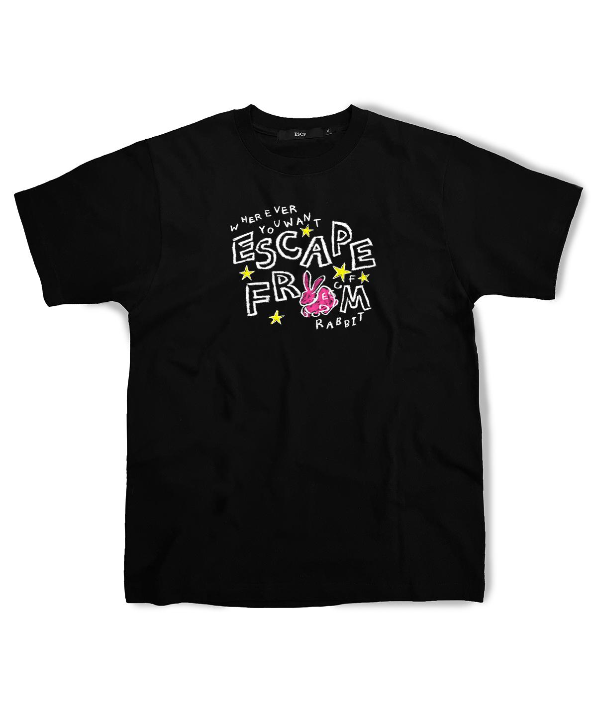 Escape From Crayon Rabbit T-Shirt Black M