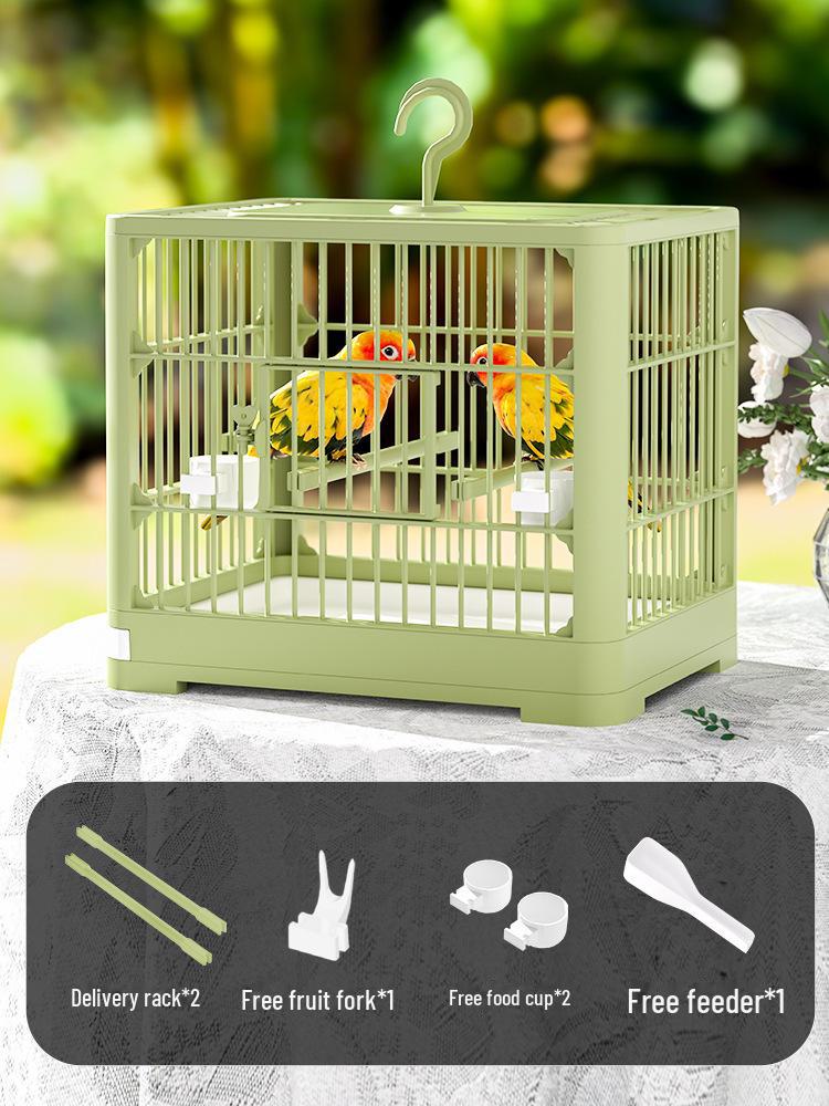 

Большая дышащая клетка для попугаев: Просторная наружная/внутренняя вилла для птиц с переносным дизайном Bird Cage