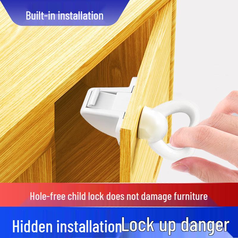 Magnetic Invisible Drawer Safety Lock – No-Drill Childproof Nano Adhesive Lock