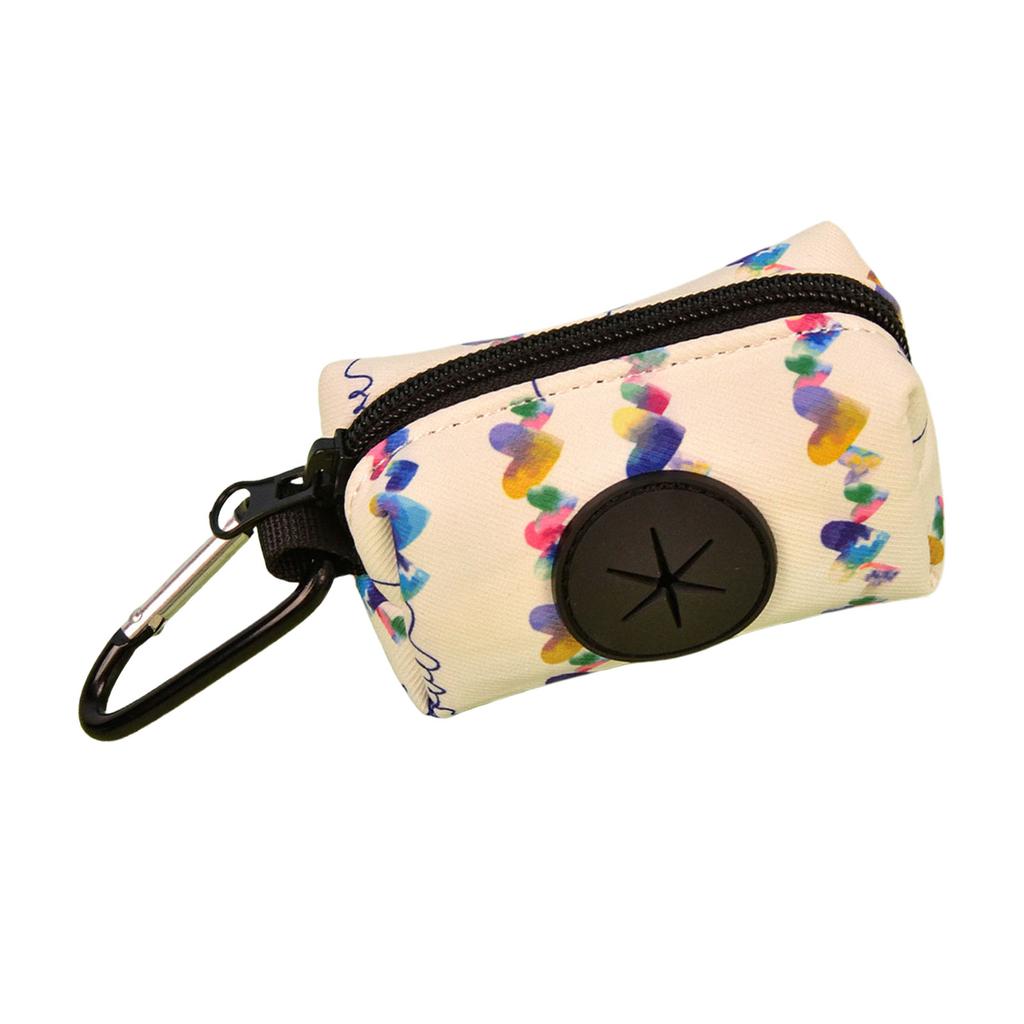 Convenient Pet Poop Bags Holder Fashion Print Zippered Dog Poop Bag Holder for Outdoor Pet Walking Running Clean Supply